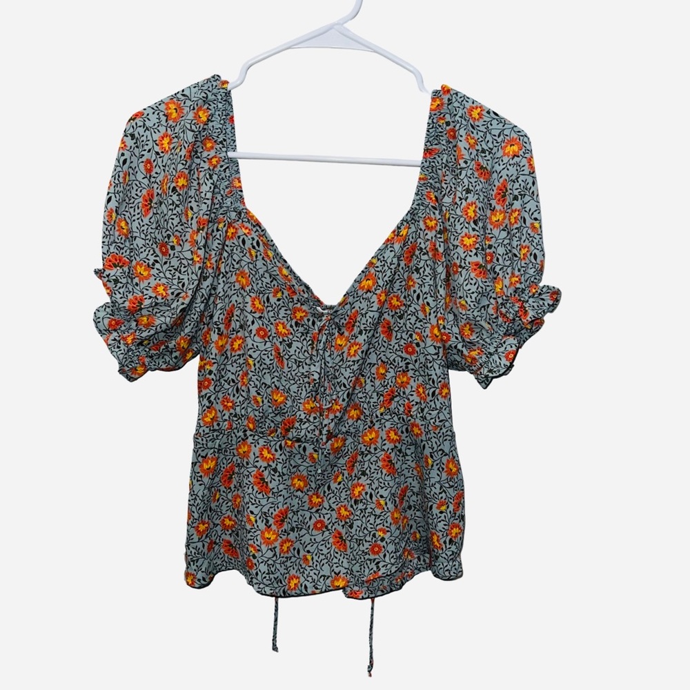 Sienna Sky Floral Crop Top With Open Back